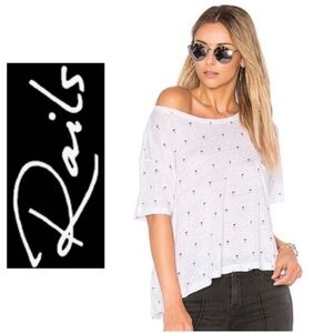 Rails Women's Off-Shoulder White Tee